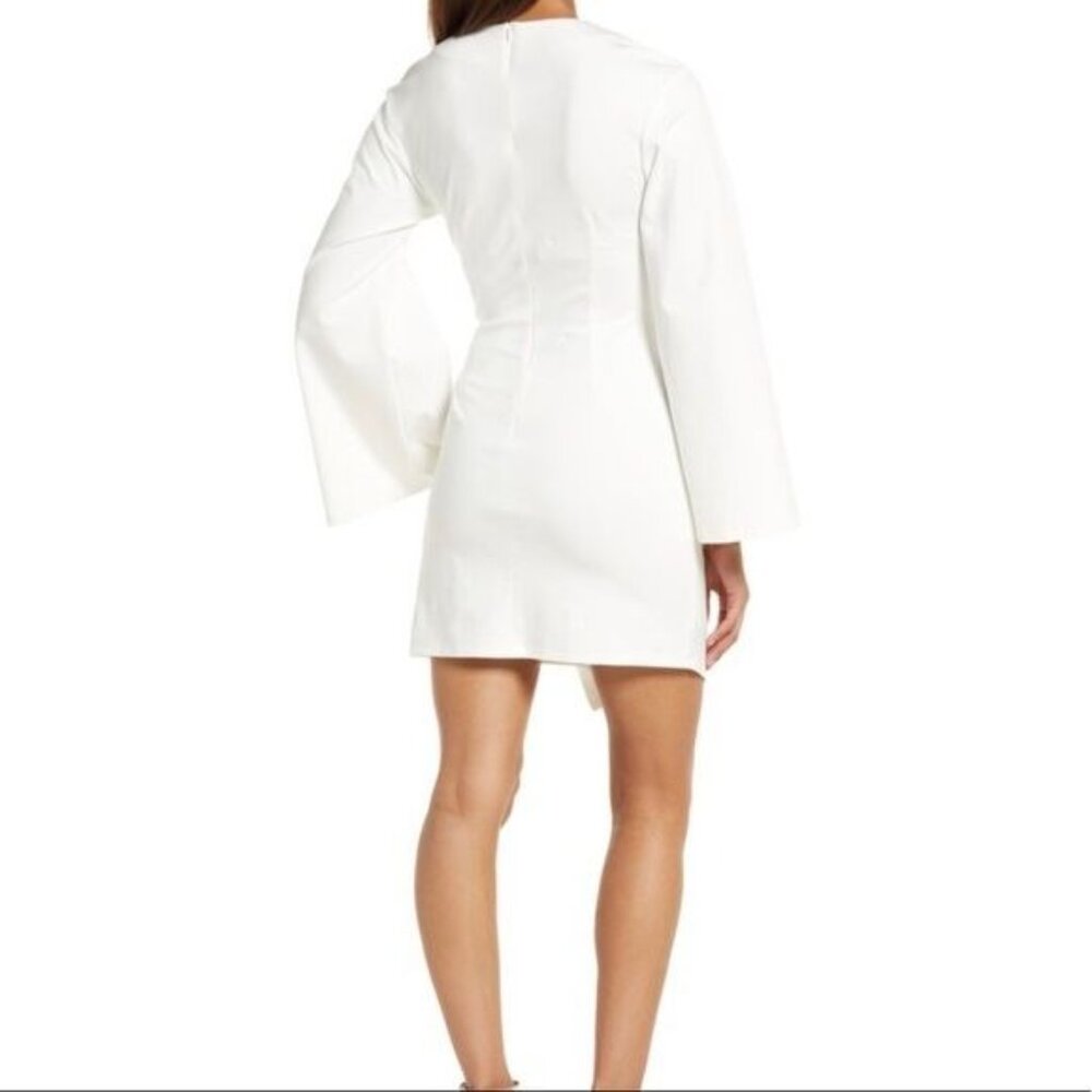 🆕ELLIATT La Fontelina Bell Sleeve Mini Dress Ivory Off White X-Small 2 - Picture 3 of 10